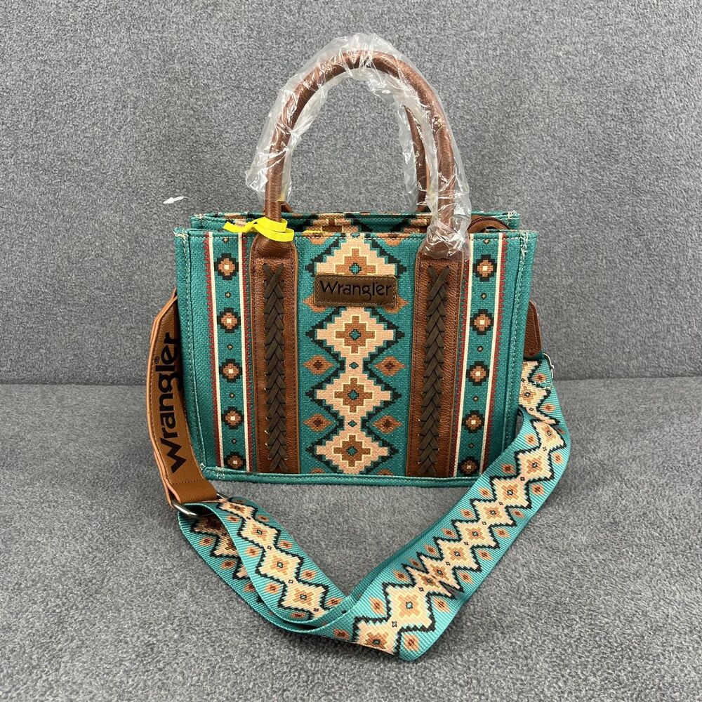 Wrangler Southwestern Small Crossbody Tote Bag Green‎ WG2203-8120S\STQ